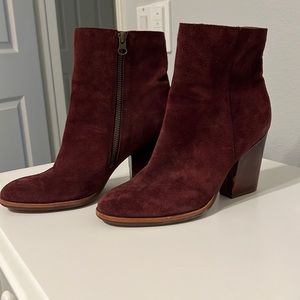 Kork ease Petra Burgundy suede booties